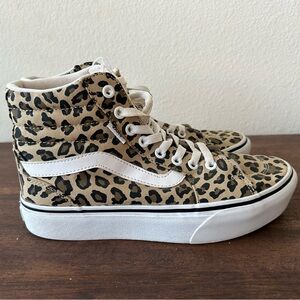 Vans Leopard Print High-Top Sneakers